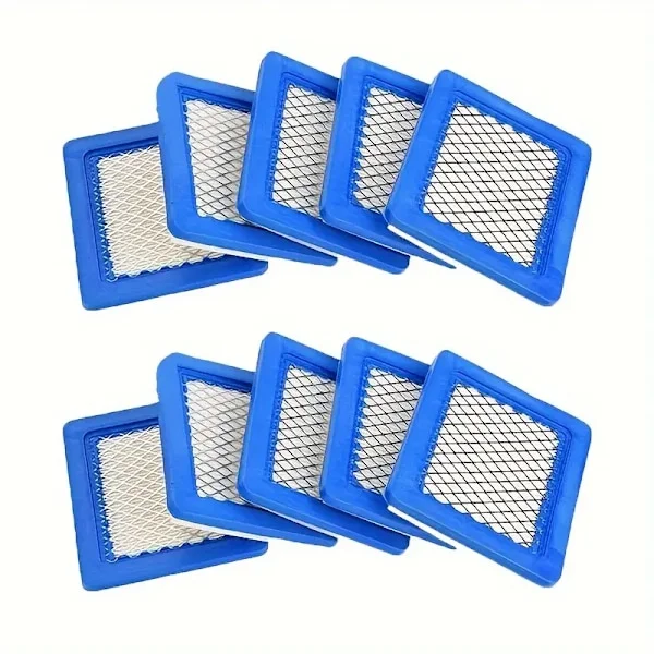 10-pack 491588S Luftfilter, Kompatibelt med Briggs Stratton 491588 4915885 Platt OEM Luftreningspatron, Gräsklippares Luftfilter