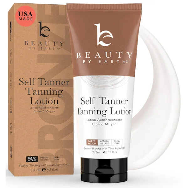 Brun-utan-sol-lotion STanner - Tillverkad i USA med naturliga och ekologiska ingredienser Giftfri brun-utan-sol-lotion, Bästa gradvisa brun-utan-sol 