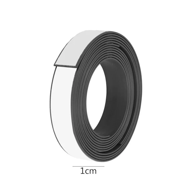 10M Sterk Fleksibel Magnetisk Stripe Selvklebende Myk Gummi Magnetbånd For Kjøleskapsklistremerker DIY Hjemmeoppbevaringsverktøy (FMY) 1cm