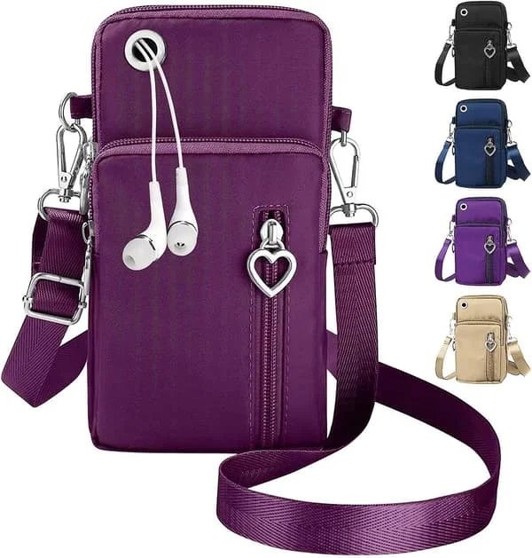 Mobile Phone Bags for Women Crossbody, Nylon Crossbody Mobile Phone Bag Mobile Phone Case with Long Strap, Women's Mobile Phone Crossbody Bag Small 