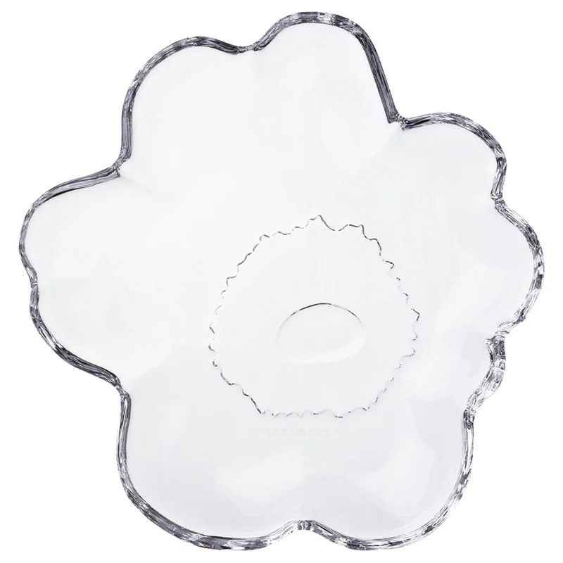 Marimekko Unikko tallerken 13 cm, klart glass