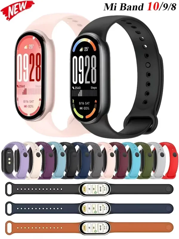 AliExpress - Weiches offizielles Silikonarmband für Xiaomi Mi Band 10, Sport-Smart-Armband, Armband, Mi Band 8 9, Ersatzband, Zubehör, Gürtel