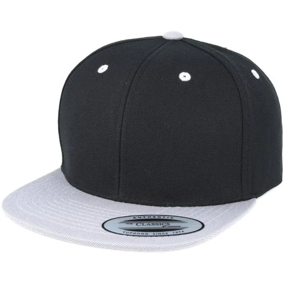 Yupoong - Noir snapback Casquette - Kids Youth Black/Silver Snapback @ Hatstore