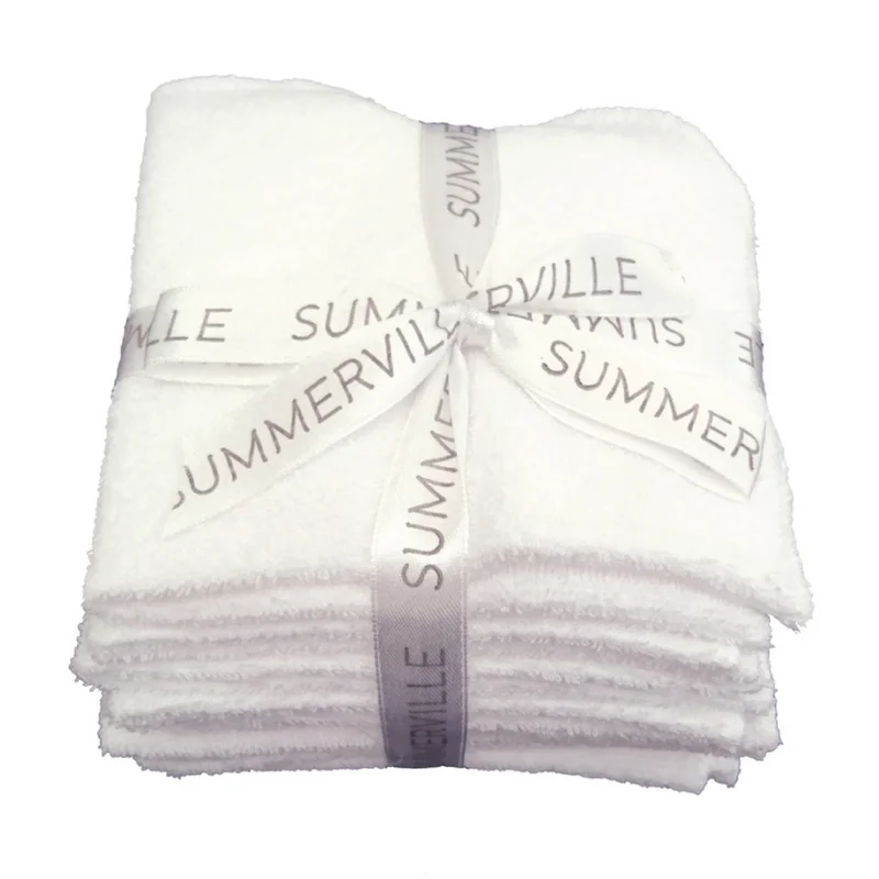 Summerville Organic Vaskekluter, Hvit, 5 stk.