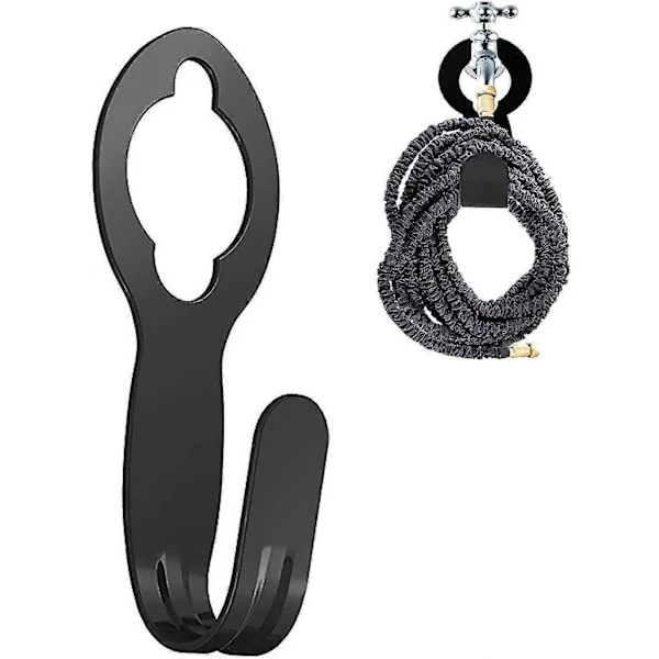 Metallslanghållare, gjutjärn, svart, för vattenslang