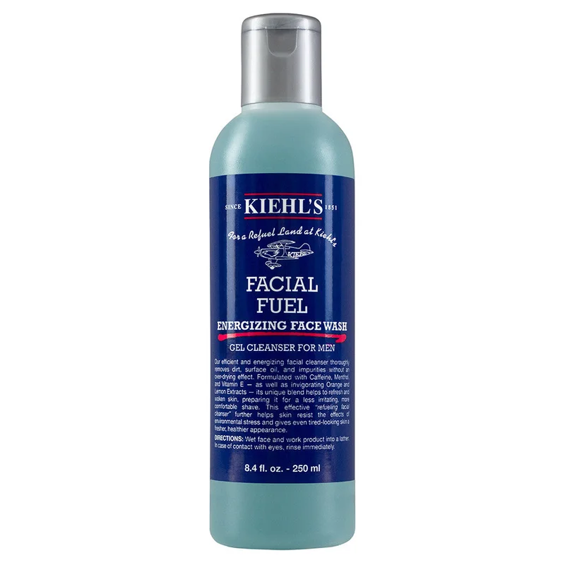 KIEHL'S Men's Facial Fuel Energizing Face Wash 250ml Uomo - Gel detergente viso