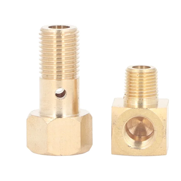 Bränsletrycksmätare Banjobult M12 X 1,25in 1/8‐27 NPT Hona till Hane 90 Graders Vinkeladapter för Civic CRX