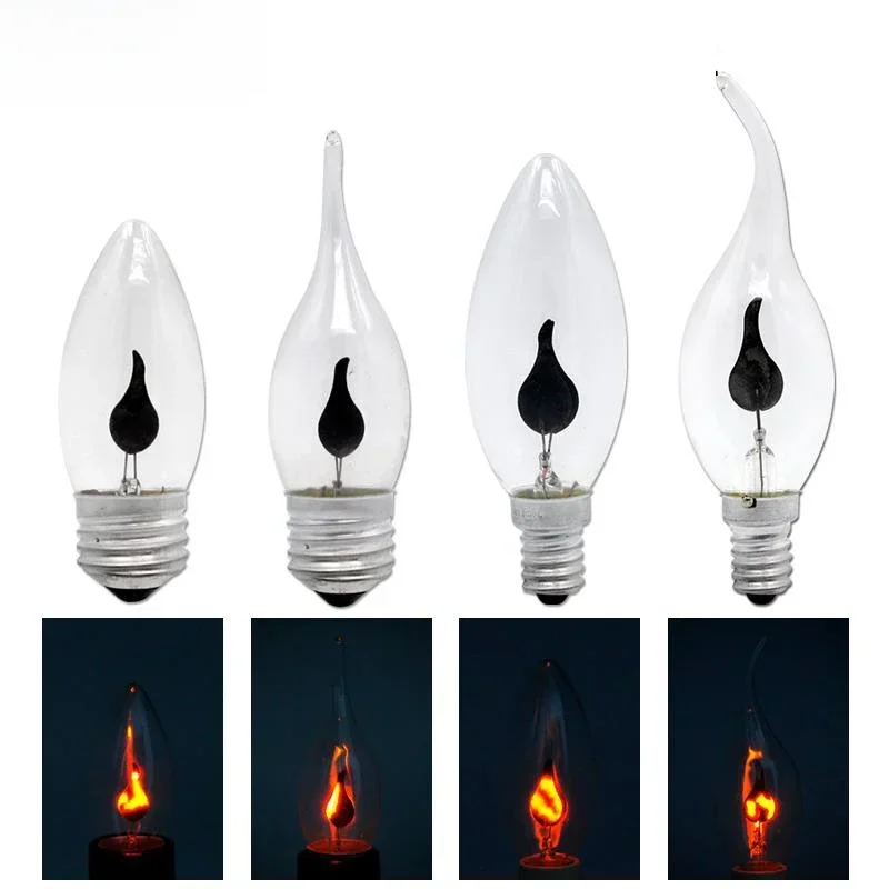 AliExpress - Vintage Edison E14 E27 Led ampoule bougie effet de flamme ampoule 3W AC220V maison pour décor éclairage Ampoule bougie ampoule