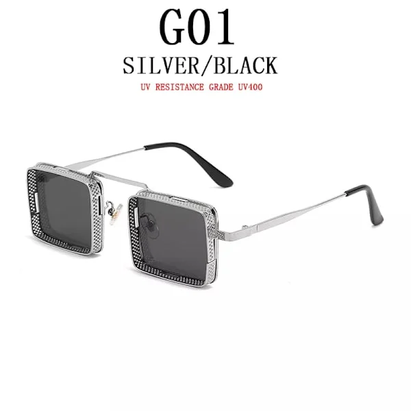 Steampunk Solbriller For Menn Firkantet Vintage Punk Mote Briller Sonnenbrille Retro Lunette De Soleil Homme Lentes