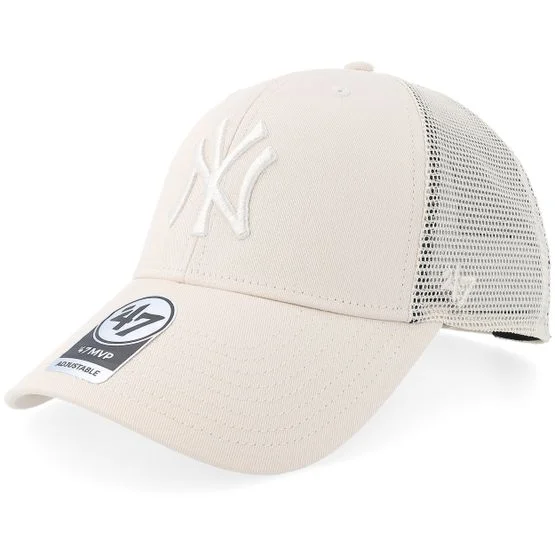 47 Brand - MLB Beige Trucker Cap - New York Yankees Branson Mvp Natural Trucker @ Hatstore