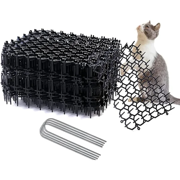 12 st 15 cm x 20 cm Spikmatta, Kattskrämma med Spikar, Hundmatta, Plastnät för Djur