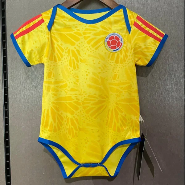 Kolumbian 2026 MM-kisojen koti-asu vastasyntyneen vauvan jumpsuit-haalari jalkapallosetti
