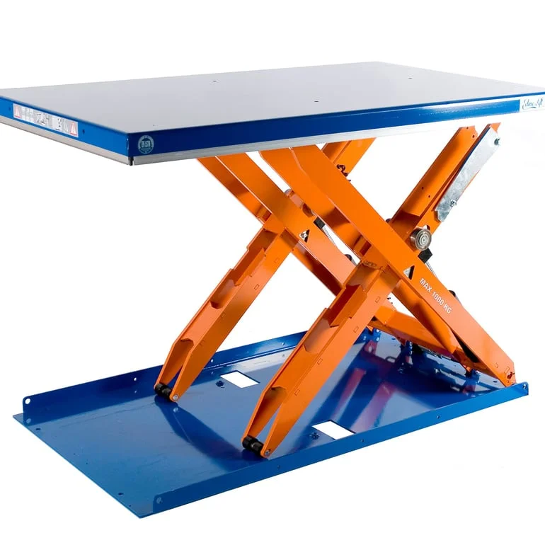 Lågbyggt lyftbord, 1000 kg, 1350x1270 mm