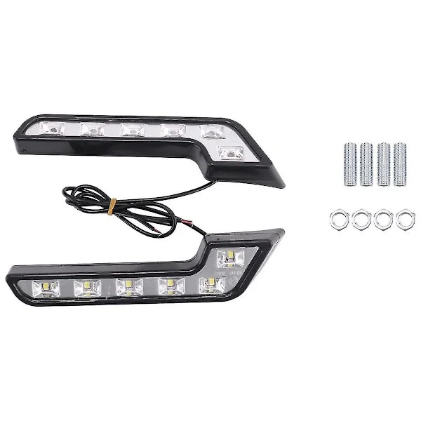 2x 12v supersterke DRL LED-kjørelys for biler vanntette LED-kjørelys tåkelys