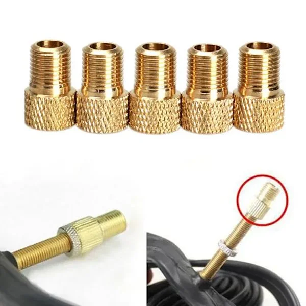 5/10st Cykelventiladapter Pump Cykel Konvertera Presta Till Schrader Kopparventiladapter Hjul Gasmunstycke Rörverktyg Cykelverktyg