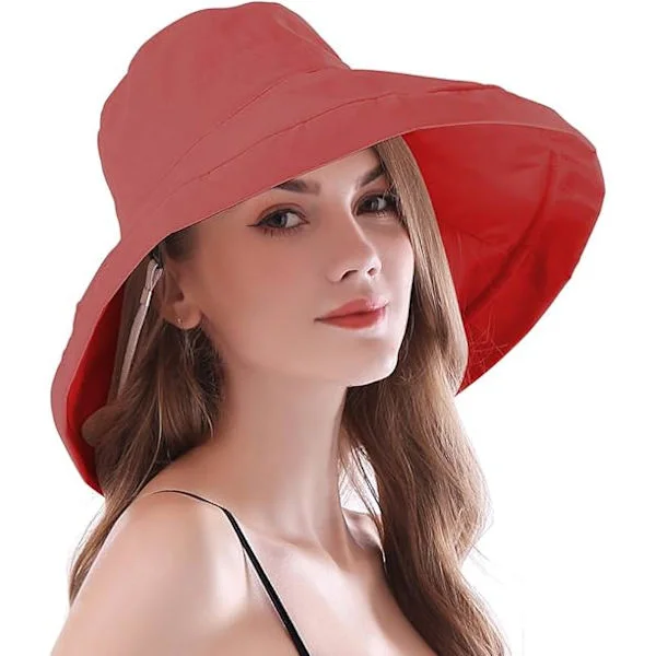 Women's Wide Brim Sun Hat Sun Bucket with UPF 50+ Protection Packable