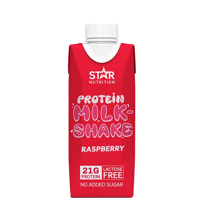 Proteindrikke Star Nutrition Protein Milkshake 250 ml, Raspberry - Bodyman.dk