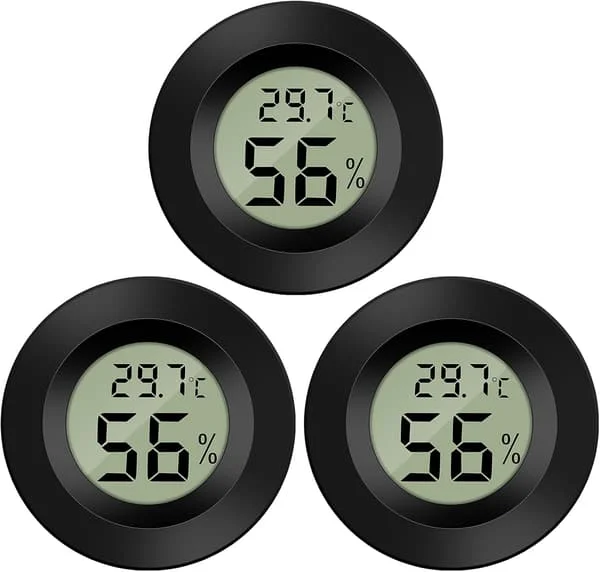 3 stk. Mini Digital LCD Termometer Hygrometer Temperatur Fugtighed Bærbar Termometer Hygrometer Måler til Kontor Køkken Luftfugtere Inkubatorer R