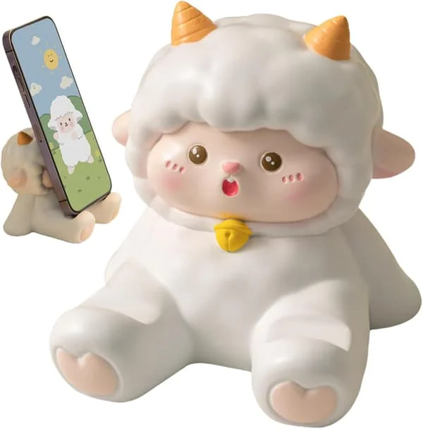 Cartoon Phone Holder, Cartoon Cell Phone Holder, Cartoon Lamb Shaped Cell Phone Holder - Creative Phone Holder for May