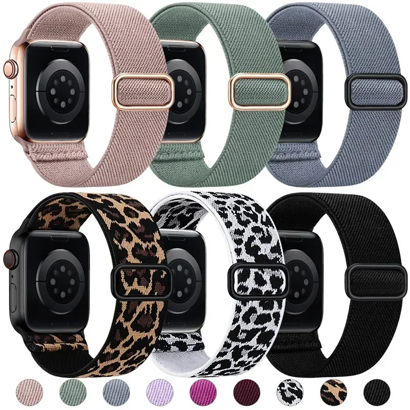 AliExpress - Nylon band voor Apple Watch Band Ultra2-1 49 mm 41 mm 45 mm 38/42 Boheemse elastische armband iWatch-serie 9 8 7 6 5 4 3 Se 40/44 mm