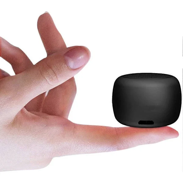 Svart Minsta Mini Bluetooth-högtalare - Momoho BTS0011 Trådlös Liten Bluetooth-högtalare, Bärbara Högtalare för Hem/Utomhus/Resor, Laddningsbar, Kom
