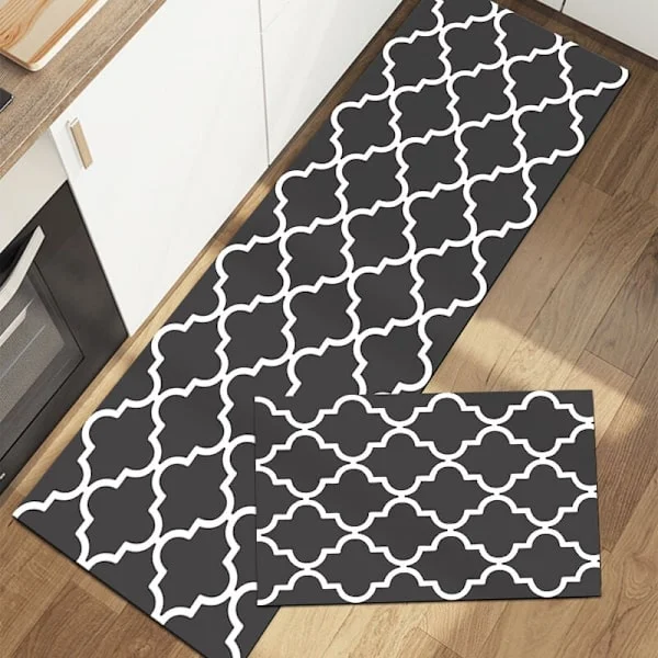 Kitchen Mat [2-Pack] Cushioned Anti-Fatigue Kitchen Mat, Waterproof and Non-Slip Ergonomic Foam, Dark Grey