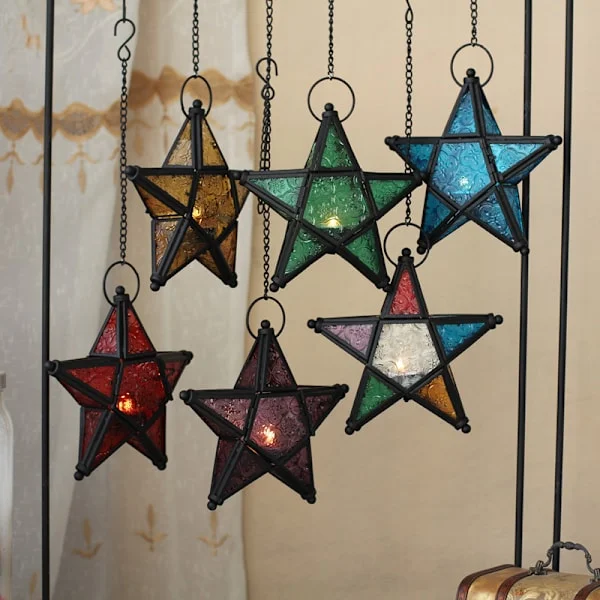 Ljuslykta fönsterdekoration hängande ornament