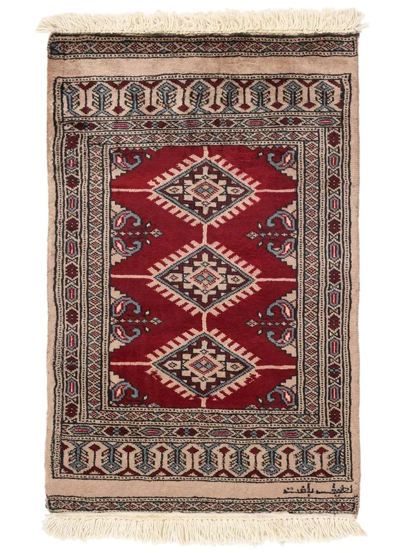 Pakistan Bokhara 3Ply Vloerkleed Oosters Bruin/Zwart (Wol, )
