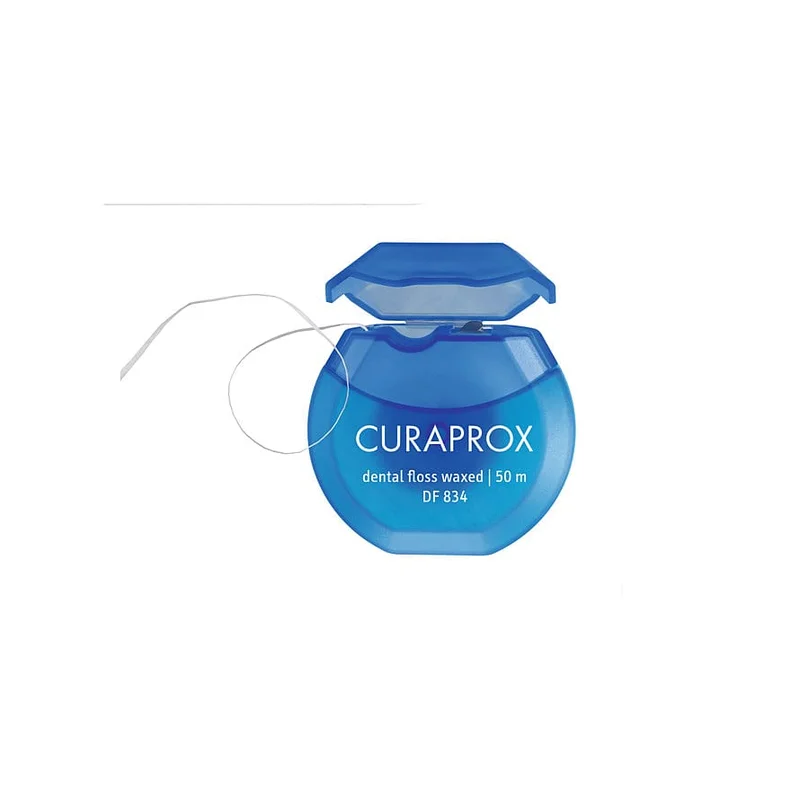 Curaprox Tandtråd Mint med voks 50 m., Medicin & Pleje, Mund & Tandpleje, Tandtråd
