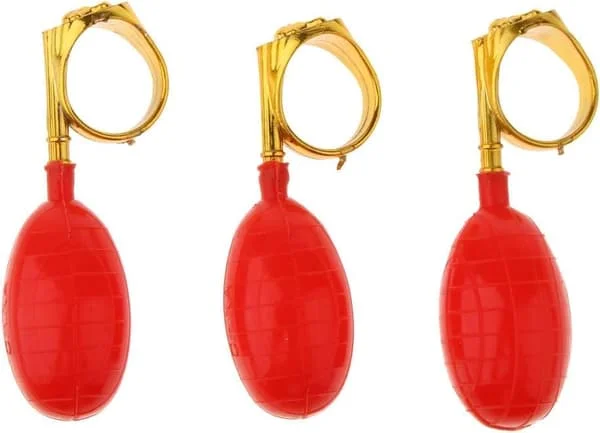 3-pack Röda Vattensprutande Leksaker Vattenspray Ring Roliga Leksaker Aprilskämt Roliga Spratt Leksaker Skämtleksaker och Praktiska Skämt Nyhet