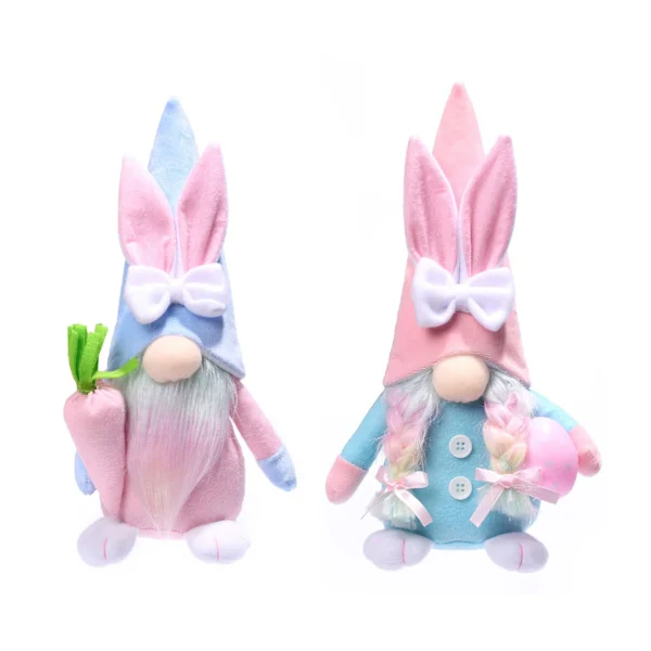 Påske Dukker Påske Svenske Nisse Påske Nisse Kanin Nisse Forår Påske Pynt Nisse Plys Pynt Udstoppede Nisse Påske Dekorationer