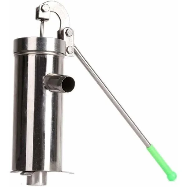 Handdriven djupbrunnspump, manuell vattenpump med sugpump i rostfritt stål, ergonomisk handtagsdesign, hållbar konstruktion i rostfritt stål, en