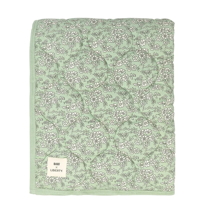 BIBS BIBS x Liberty Quilted Blanket Eloise Sage 70 x 100 cm, Børn & Forældre, Sengetøj, Dyner & Puder, Babydyner & Svøb