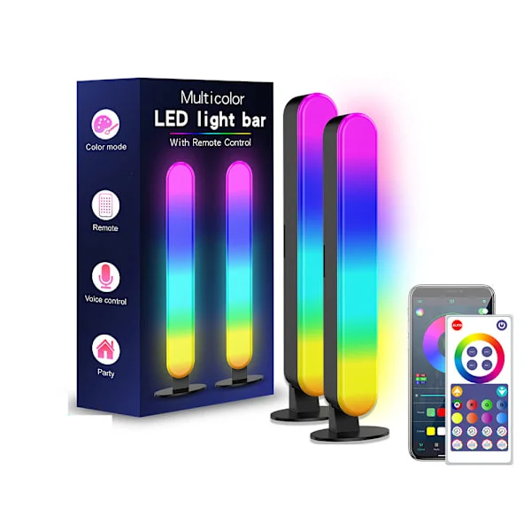 Smart Graffiti Skrivbordsbelysning – Färgglad Speldator Bluetooth & WiFi Musiklampa