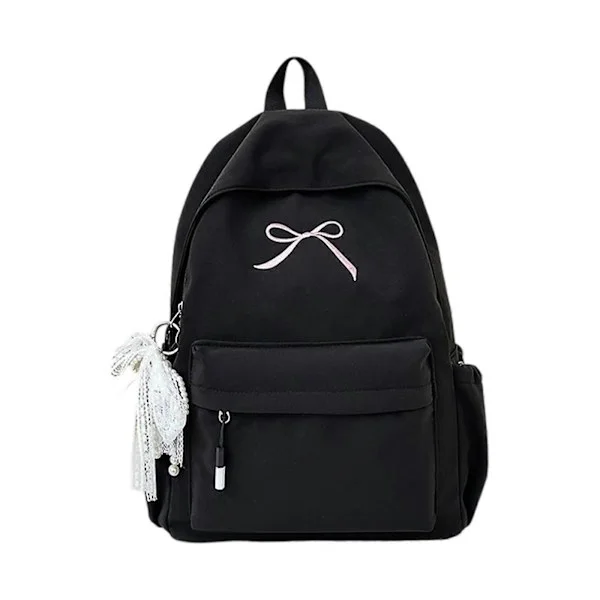 Student School Backpacks Travel Backpacks Large Capacity Casual Daypacks Japanese Styles Backpacks Bows Backpacks Black