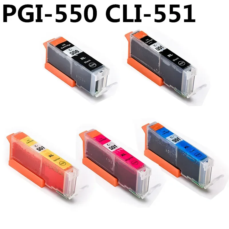 AliExpress - Cartouche d'encre complète PGI 550 CLI551, pour imprimante Canon PIXMA IP7250 MG5450 MX925 MG5550 MG6450 MG5650 MG6650 IX6850 MX725