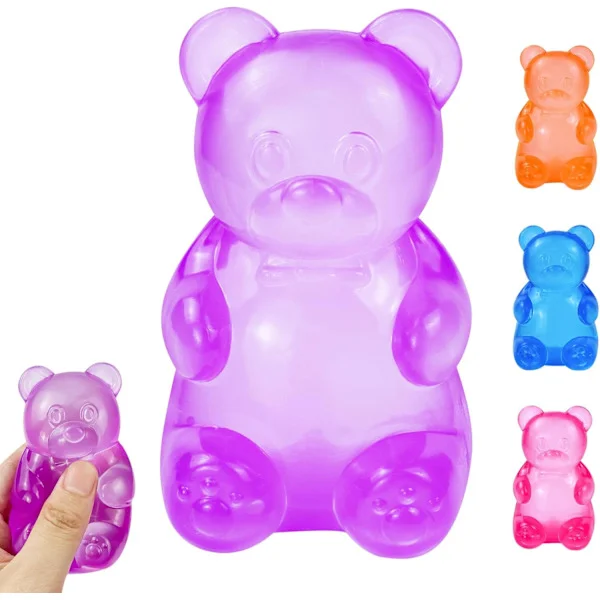 Gummy Bear Squishy, Stressbjørn Taba Squishy, Taba Squishy Leker for Barn, Stressballer Valentinsdagsgaver Bursdagsgaver Festgaver