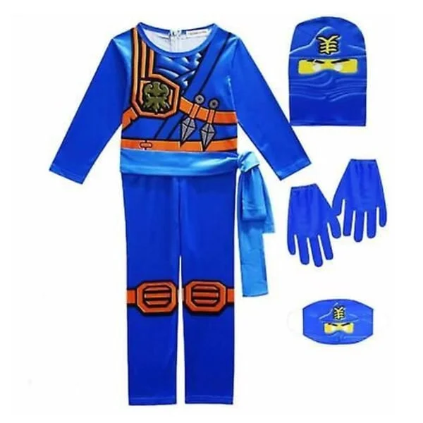 Barne Anime Phantom Cosplay Kostyme Hettegenser Ninja Super Blå