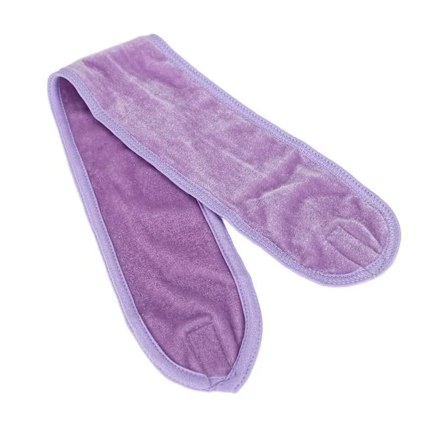 Ansikts SPA Pannebånd Sminke Dusj Bad Wrap Sport Pannebånd Klut Justerbar Stretch Håndkle Lilla