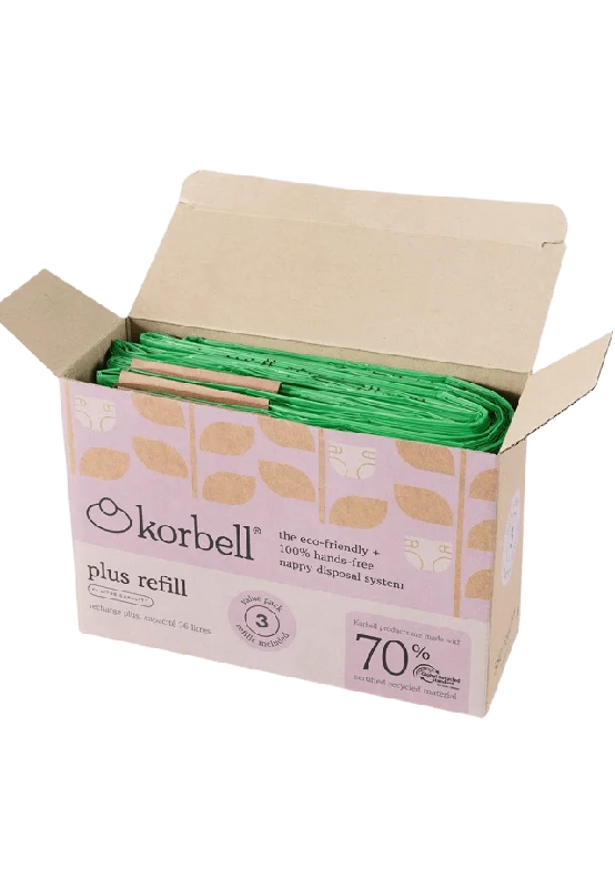 Korbell Plus Refill 3-pack Grs-certifierad Sköta Vit
