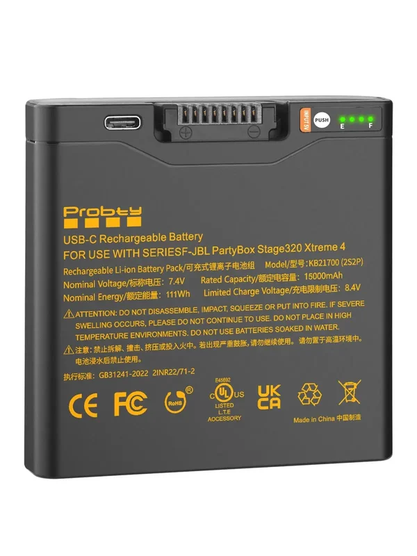 AliExpress - 15000 mAh Hohe Kapazität für JBL Xtreme 4 Akku JBL PartyBox Stage 320 Ersatzakku mit Typ-C-Eingang für tragbaren Lautsprecher