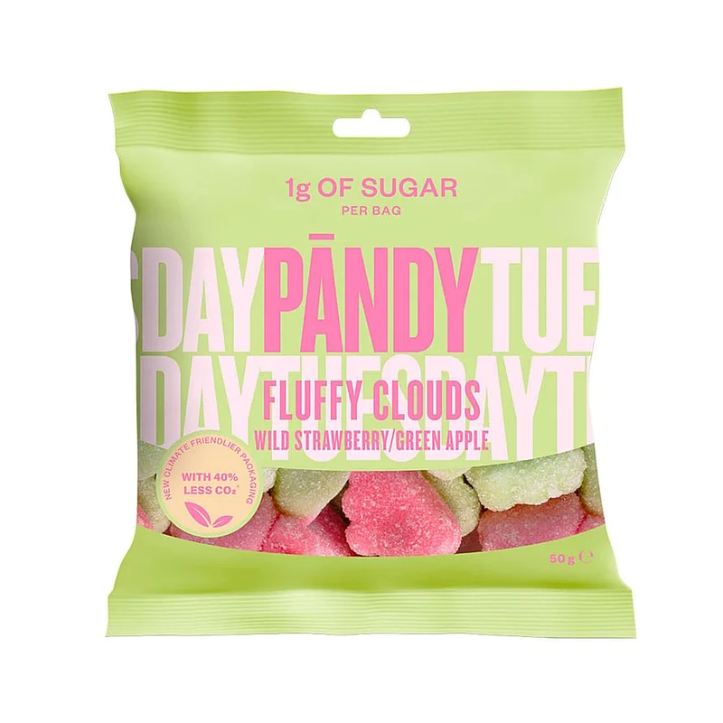 Pandy Fluffy Clouds Sukkerfri, Helse & Madvarer, Snacks, Lakrids & Vingummi