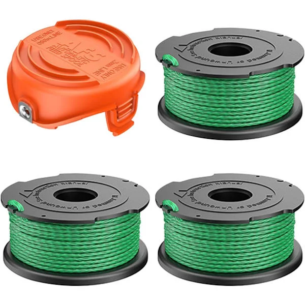 3 stk. Strimmer Spole Kompatibel med A6482 A6486, 2,0 mm 6,1 m Udskiftnings Strimmer Tråd til Black+Decker GL8033, GL9035, GL7033 Plæneklipper