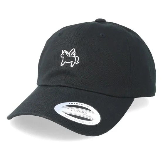 Unicorns - Svart unconstructed Keps - Little Unicorn Black Dad Cap @ Hatstore