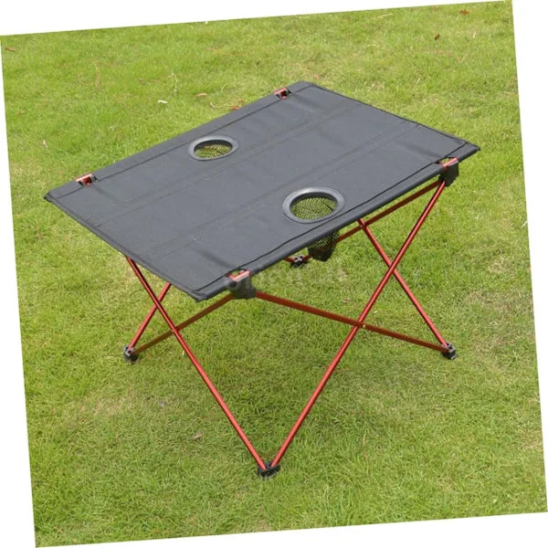 Utomhus hopfällbart bord hopfällbart campingbord resväska festbord bärbart bankettbord resealuminiumlegering röd