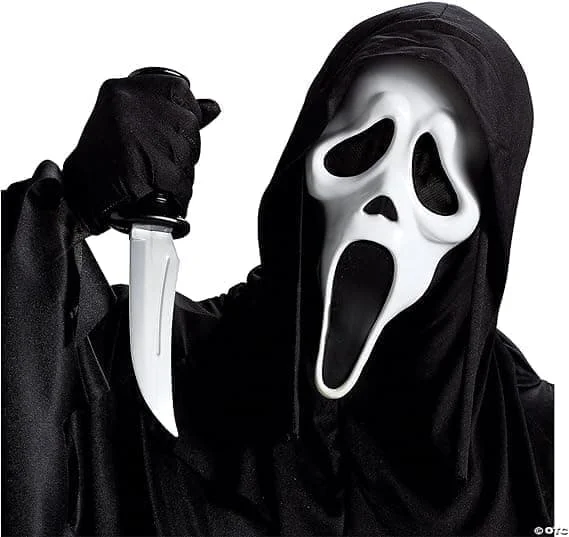 Skräckmask - Halloween Cos Skräck Rolig Spökmask - Scream Mask