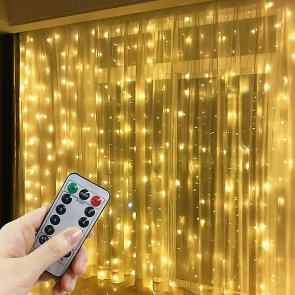 Jule USB LED Gardin Lyslenke Festong LED Lys Juletre Lys Dekorasjoner 2024 Ferie Bryllup Dekorativ Lysgardin Varm Hvit