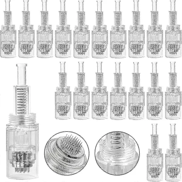 Microneedling nåle, Microneedling nåle udskiftning til Derma Pen, 20 stykker 36 ben udskiftning Derma Pen Microneedling Dermapen Microneedling