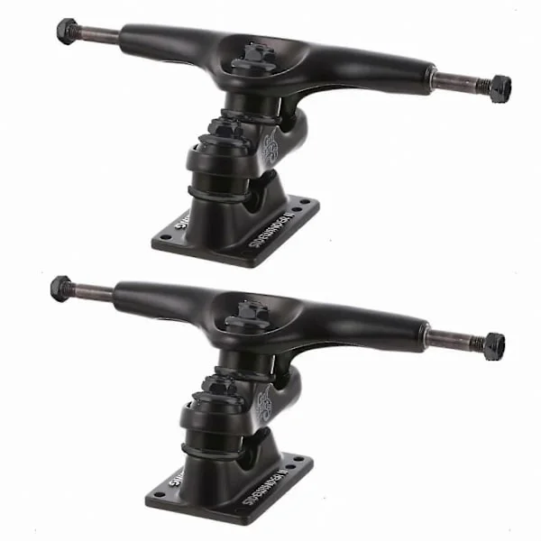 Double Kingpin Longboard Truckar, 159mm Svarta Gullwing Stil Skateboarddelar, 9" Axel Hängare (Set med 2)