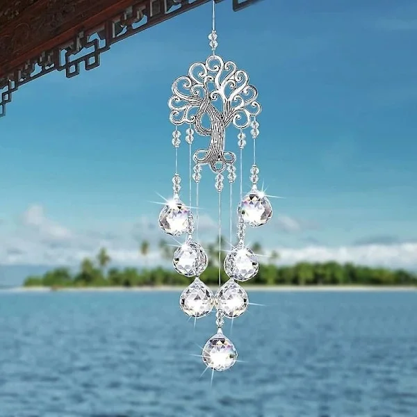 Crystal Suncatcher, Window Prism, Suncatcher, Hanging Suncatcher for Home, Garden, Chandelier, Curtain Pendant, Hanging Decoration